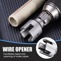 Pipe Threading Tool Set for Electric Drill &ndash; 1/2&Prime; & 3/4&Prime; PVC Plastic Cutter Kit