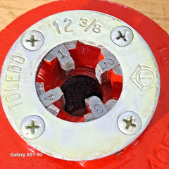 Toledo No. 12 3/8&Prime; Drop Head Pipe Threading Die Head NEW NOS FREE SHIPPING