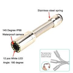 50M Drain Sewer Camera Pipe Inspection Camera with Meter Counter DVR 9&Prime; Monitor