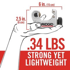 RIDGID Close Quarters Quick Feed Tubing Small Diameter Mini Pipe Plumbing Cutter