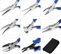 8-Piece Jewelry Making Pliers Tools Set with Storage Bag, for Jewelry Crafting,