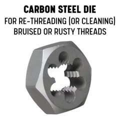 1/2 In. &ndash; 14 In. In. NPT Carbon Steel Hex Pipe Die