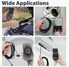 Pipe Inspection Camera Endoscope Video Sewer Drain Cleaner Waterproof Snake USB