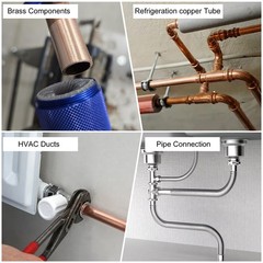 3PCS 1/2&Prime; 3/4&Prime; 1&Prime; Copper Pipe Cleaning Tool for Drill Tube HVAC Plumbing Repair