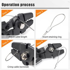 Wire Rope Swager 2-in-1 Crimping Tool & Cutter for Fishing Lines up to 2.2mm, Li