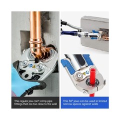 Hydraulic Copper Pipe Tube Fittings Crimping Tool with 30&deg; Angle Jaw with1/