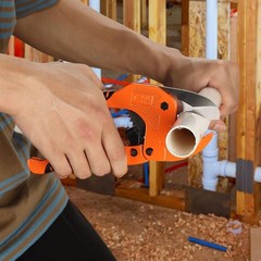 Bates- PVC Pipe Cutter, Cuts up to 1-1/4&Prime;, Ratcheting PVC Pipe Cutter Tool, Pipe