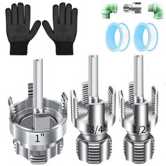 3Pcs Integrated Internal & External Pipe Threading Tool, &lrm;1/2&Prime;+ 3/4&Prime;+1&Prime;