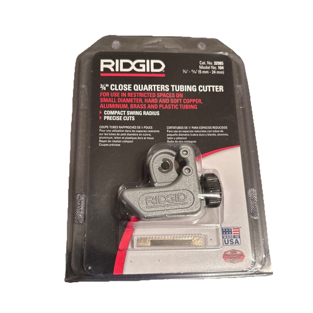 Ridgid 32985 Model 104 Close Quarters Tubing Cutter, 3/16-inch To 15/16-inch Tub