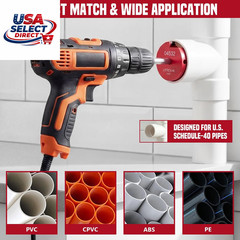 9Pcs PVC Pipe Reamer Kit, Durable Aluminum Plumbing Tool Set