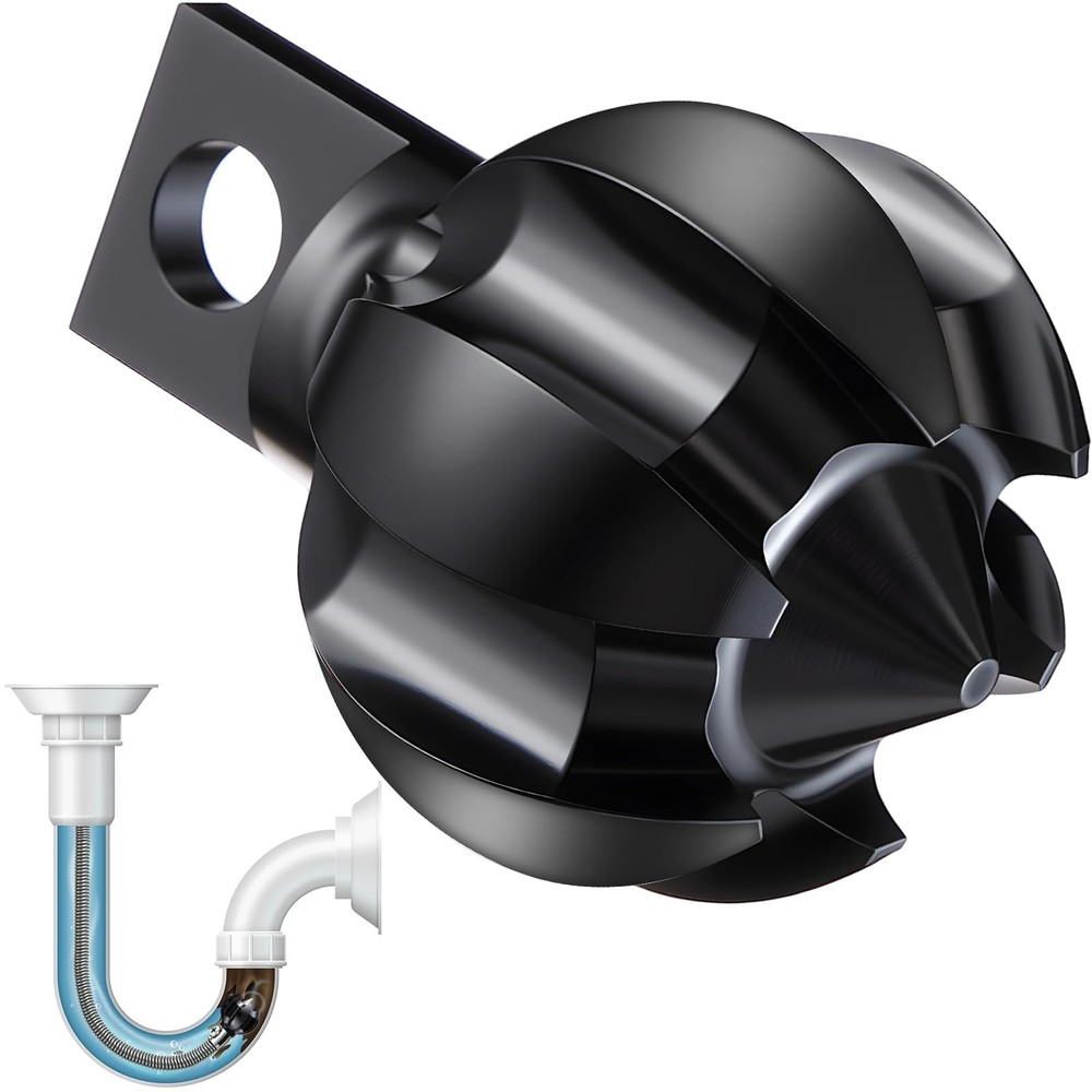 Drill Powered Drain Auger Attachment, 1.2&Prime; Spiral Clog Clearing Head, Universal