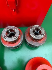 RIDGID Model 700 Power Drive Pipe Threader 12R Die Head Set 1/2-2 NPT Metal Case
