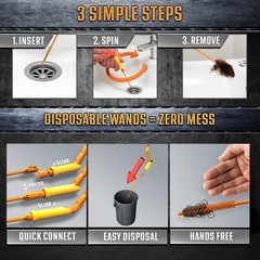 Drain Weasel Sink Snake Hair Clog Tool, Sink, Pipe, Bathroom, Bathtub Drain C&hellip;