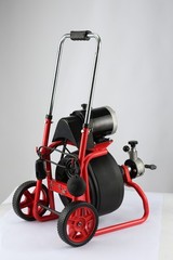 NEW 75 FT x 3/8 Inch Drain Cleaner Machine Auger Cleaning Auto Feed with Wheels