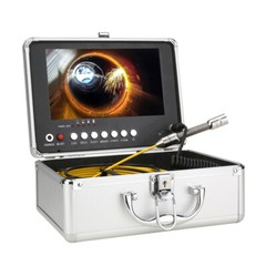 17mm Drain Sewer Pipe Inspection Camera DVR 16GB Video Endoscope 9&Prime; Monitor 30M