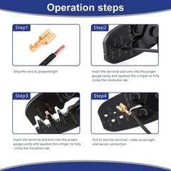 Newdeli Molex Crimper 24-14 AWG Non-Insulated Open Barrel AWG, Blue