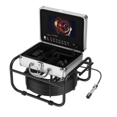 30m Sewer Pipe Inspection Camera w/ 512Hz Transmitter Self Leveling 7&Prime; Monitor