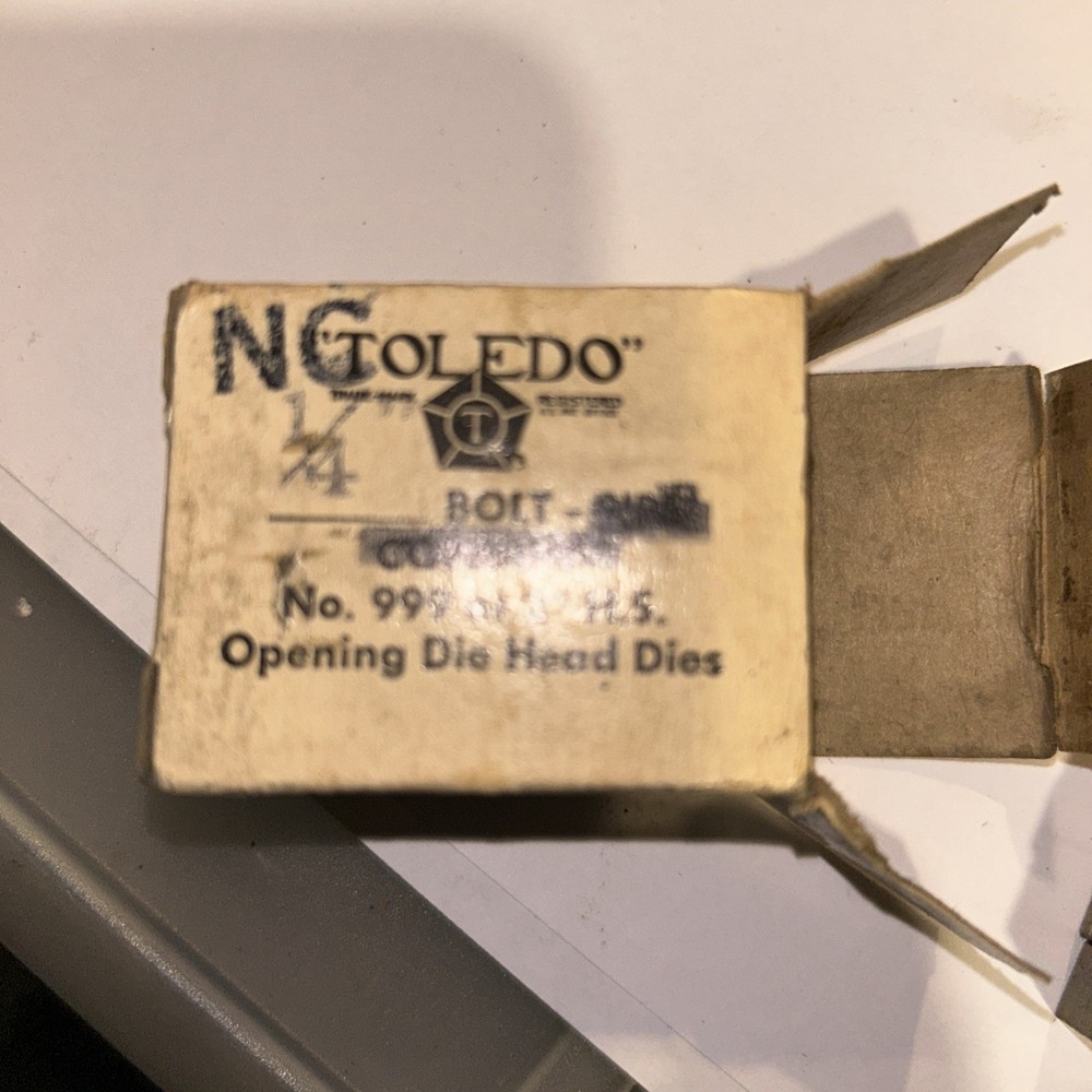 Toledo Beaver QO Type Bolt Threader Dies 1/4-20 UNC Bolt
