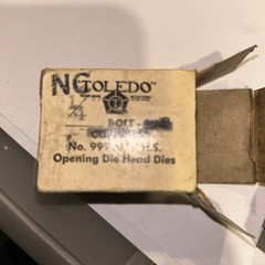 Toledo Beaver QO Type Bolt Threader Dies 1/4-20 UNC Bolt