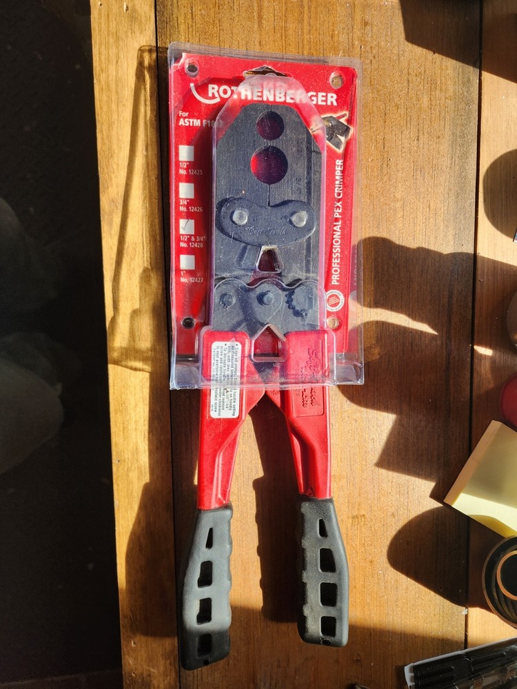Rothenberger Professional Pex Crimper No. 12428 1/2 & 3/4 Brand New In Package