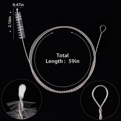 Flexible Drain Brush-Extra Long Pipe Inner Nylon Cleaner Tool for 2 Pcs
