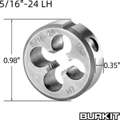 5/16&Prime;-24 UNF Tap and Die Set Left Hand 5/16 x 24 UNF Machine Thread Tap and R&hellip;