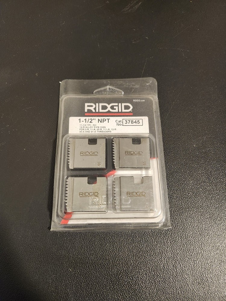 Ridgid 37845 1-1/2&Prime; 11-1/2 NPT 12R Alloy Pipe Dies 0R 00R 11R 111R 30A 31A NEW