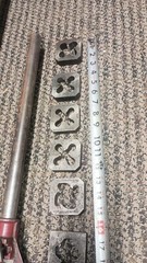 Reed MFG CO Stock and Die Set 55&Prime; 38&Prime; 1 1/2&Prime; 3/4&Prime; 5/8&Prime;