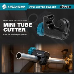 LIBRATON Pipe Cutter Tool 1/8&Prime;- 2&Prime;, Heavy-Duty Copper Tube Cutters, PEX Pipe Cut