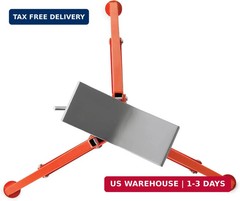 RIDGID 22168 Model VF-99 V Head High Folding Pipe Stand, 12-inch Pipe Stand, Red