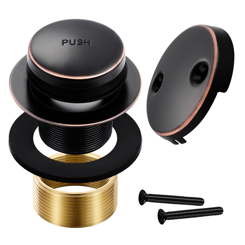 Oil Rubbed Bronze Bathtub Drain Tip-Toe Tub Trim Universal,