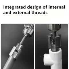 Plastic pipe 1/2&Prime; + 3/4&Prime; cordless drill threader Kit