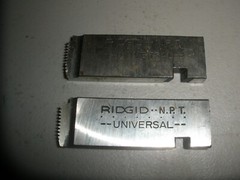 RIDGID 1/2&Prime; TO 3/4&Prime; NPT UNIVERSAL DIES &ldquo;INCOMPLETE SET 1/2&rdquo;