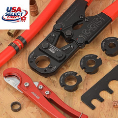 Icrimp PEX Pipe Crimping Tool Kit with Cutter & Gauge &ndash; Portable