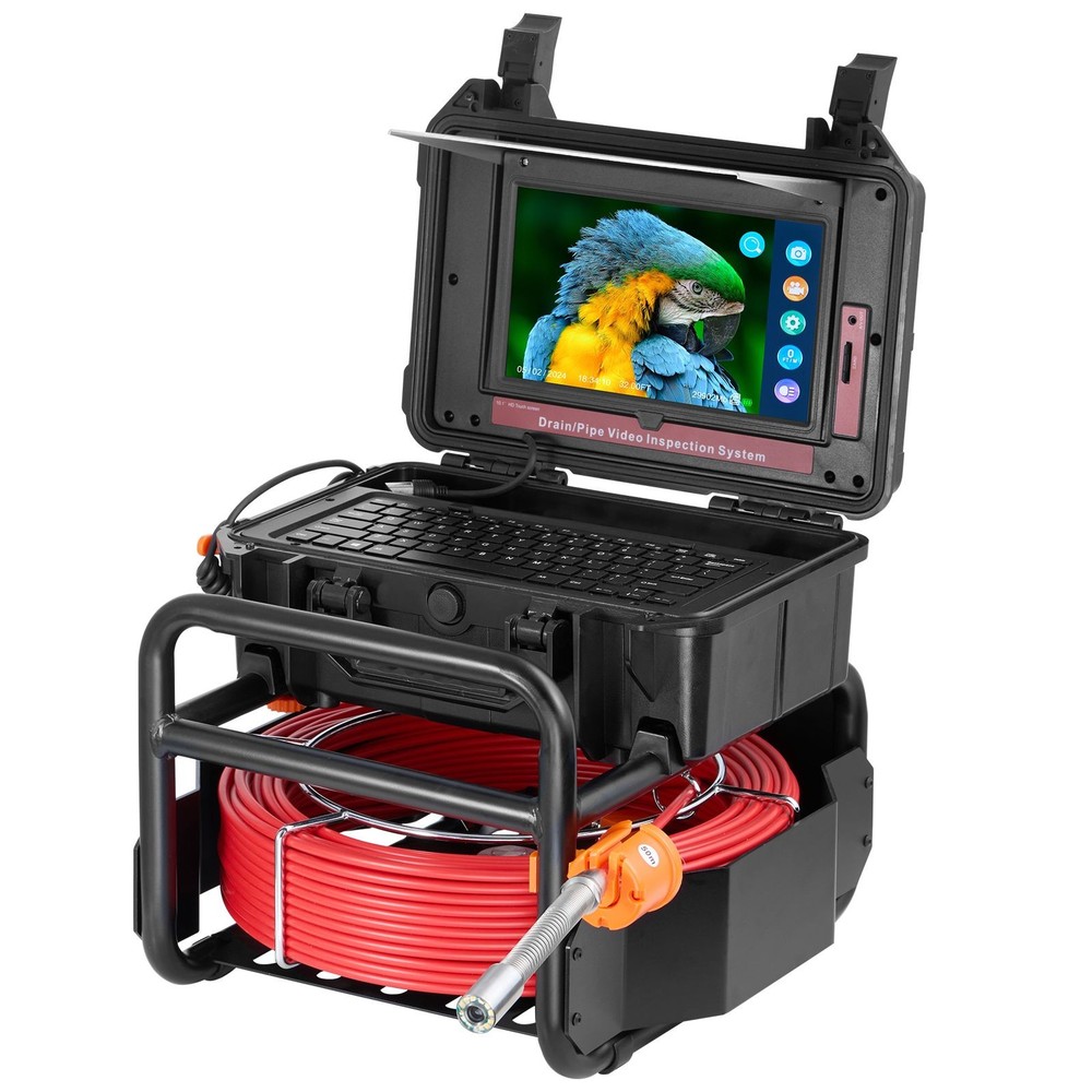 165ft Sewer Camera 10.1&Prime; Touchscreen 512Hz Transmitter IP68