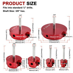 6&times;For PPRK6 Plastic Pipe Fitting Reamer Kit for 1/2&Prime; drills PVC Pipe Reamer Tool
