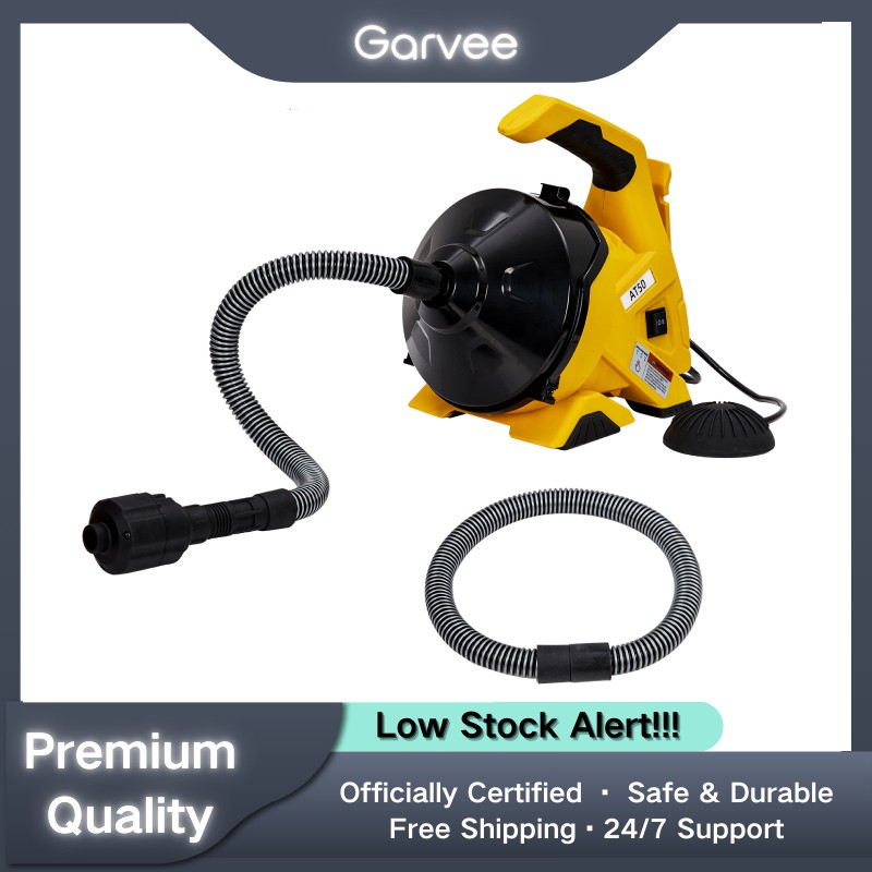 30Ft x 3/10In Auto-feed Electric Drain Cleaner Machine Sewer Snake Auger