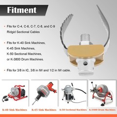 52812 T-230 2&Prime; Heavy Duty C-Cutter Drain Cleaning Auger Tool for Ridgid Cable