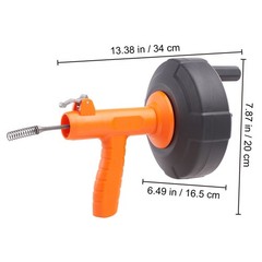 VEVOR 25Ft 1/4&Prime; Plumbing Drain Cleaner Snake Drain Auger Cleaning Clog Remover