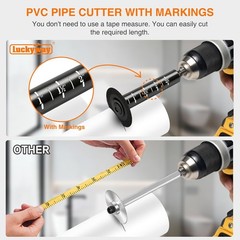 Luckyway Inside Pipe Cutter for Drill and Angel Grinder, Including Diamond Grit