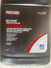 RIDGID 70835 Nu-Clear Thread Cutting Oil Low-Odor & Anti-Mist 1 Gallon New