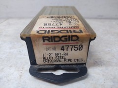 RIDGID 47750 1-2&Prime; NPT Universal Pipe Dies Right Hand USA Made Pack Of 4 NOS