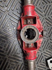 RIDGID 12 R PIPE THREADING DIE SET 1/2&Prime;-2&Prime; w Handle & Ratchet & Craftsman Die