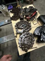 Lot 2 Wheeler Rex 3890 Hydraulic Chain Pipe Cutter Extra Chain (1 Works 1 Parts