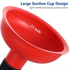2 PCS Mini Sink Plunger Short Handle Powerful Drain Unclogger Yellow Red Set