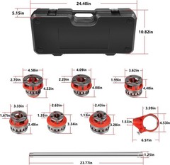 for RIDGID 36475 12-R 1/2&Prime; &ndash; 2&Prime; NPT Exposed Ratchet Threader Set w/ Case