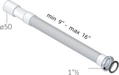 Bath Shower Drain Low Profile p Trap 1 1/2&Prime; Flat Kit for White