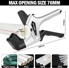 Ratchet PVC Pipe Cutter Heavy Duty,Cuts up to 3 Inches,PVC Cutter with One-Click