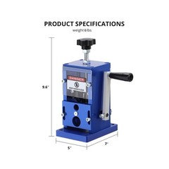 Manual Wire Stripper Machine, 0.06-1&Prime; Copper Peeler, Drill or Hand Crank Drive