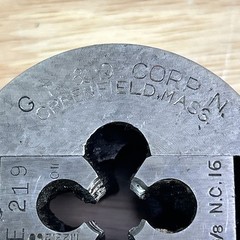 GTD Little Giant 3/8&rdquo; NC 16 2-3/4&rdquo; Size Adjustable Threading Die Insert Collet